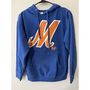 T7L New York Mets The 7 Pullover Hooded Men Medium Blue Hoodie